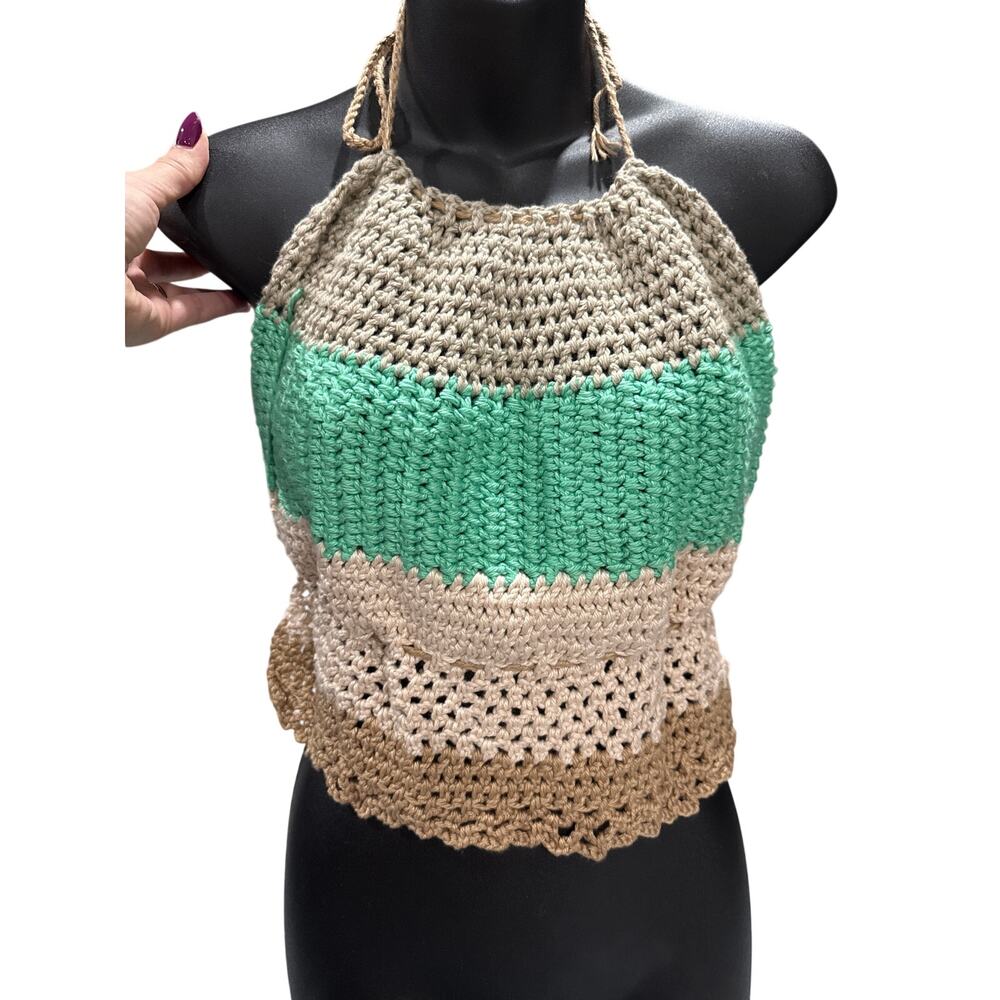 Handmade Striped Crochet Halter